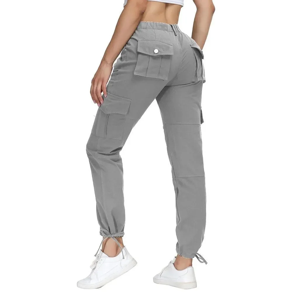 Women Cargo Pants Casual Relaxed Fit Jogger Pants with 6 Pockets for Hiking  - Picture 3 of 6